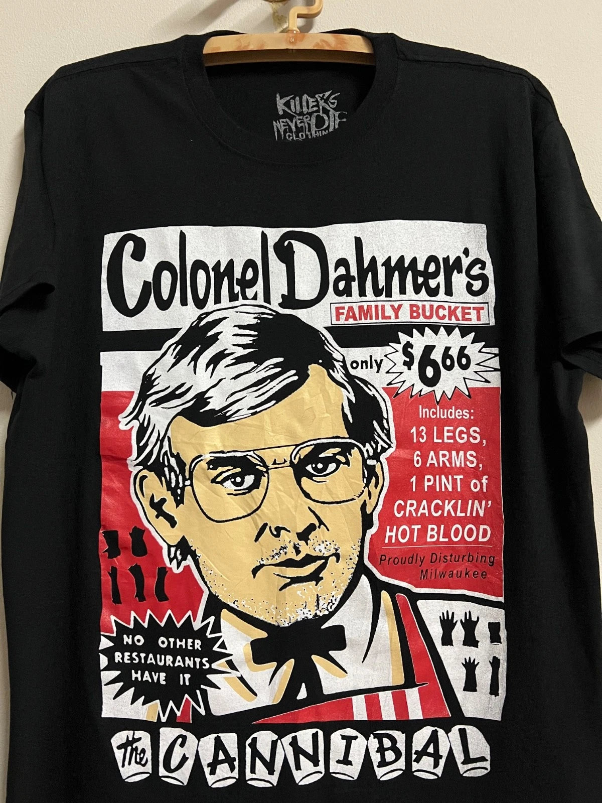 Jeffrey Dahmer Killers Never Die T Shirt Cannibal Horror Serial Killer XXL