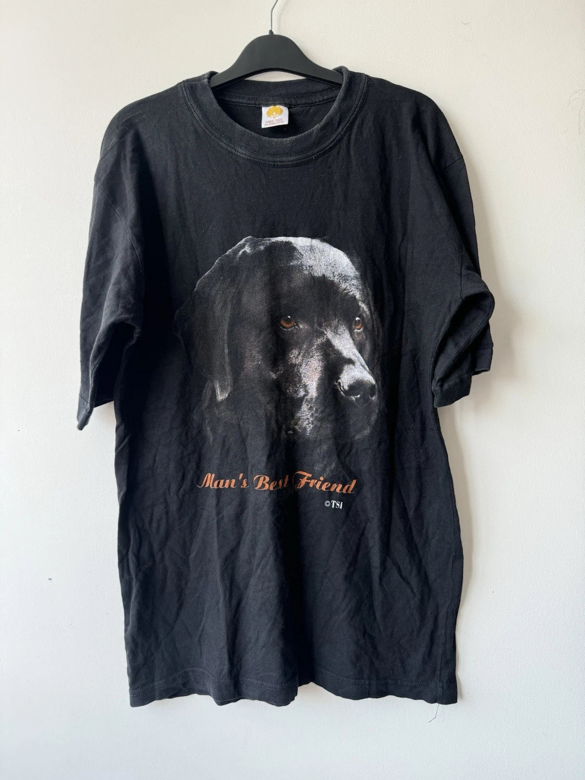 Vintage 90s Black Labrador Man’s Best Friend Mens Large T Shirt Dog Tee