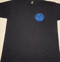 Gracie Fighter BJJ Brazilian Jiu Jitsu Tee MMA 2 sided blue Unisex