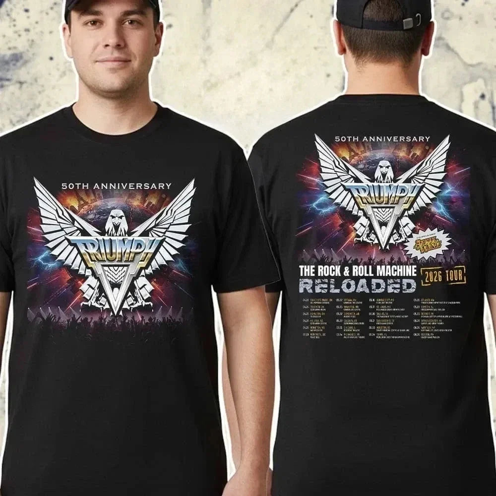 Triumph Band 50th Anniversary 2026 Tour Unisex T shirt Full Size Unisex