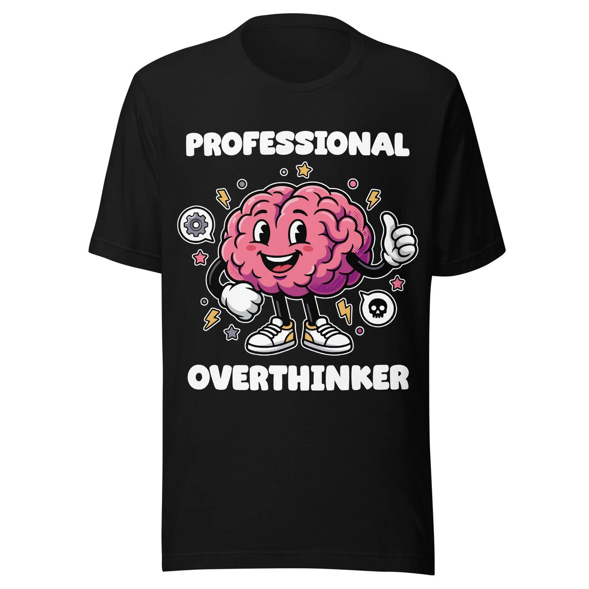 Professional Overthinker Shirt Funny Anxiety Mental Health ADHD Brain Meme Tee
