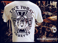 LIVE TODAY FOREVER Iron cross Shovelhead engine and hand of doom biker shirt vtg Unisex