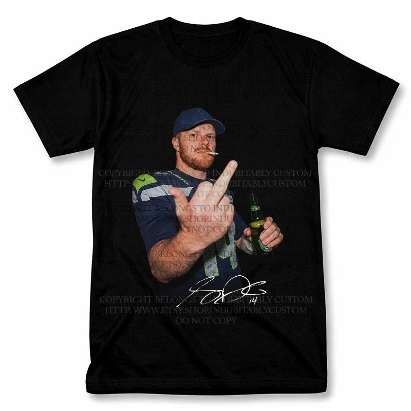 Sam Darnold Middle Finger Seahawks Graphic T Shirt Vintage Fan Tee Unisex
