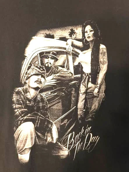 Gildan Shirt Mens Size XL Black Back In The Day Lowrider Graphic Tee Streetwear Unisex