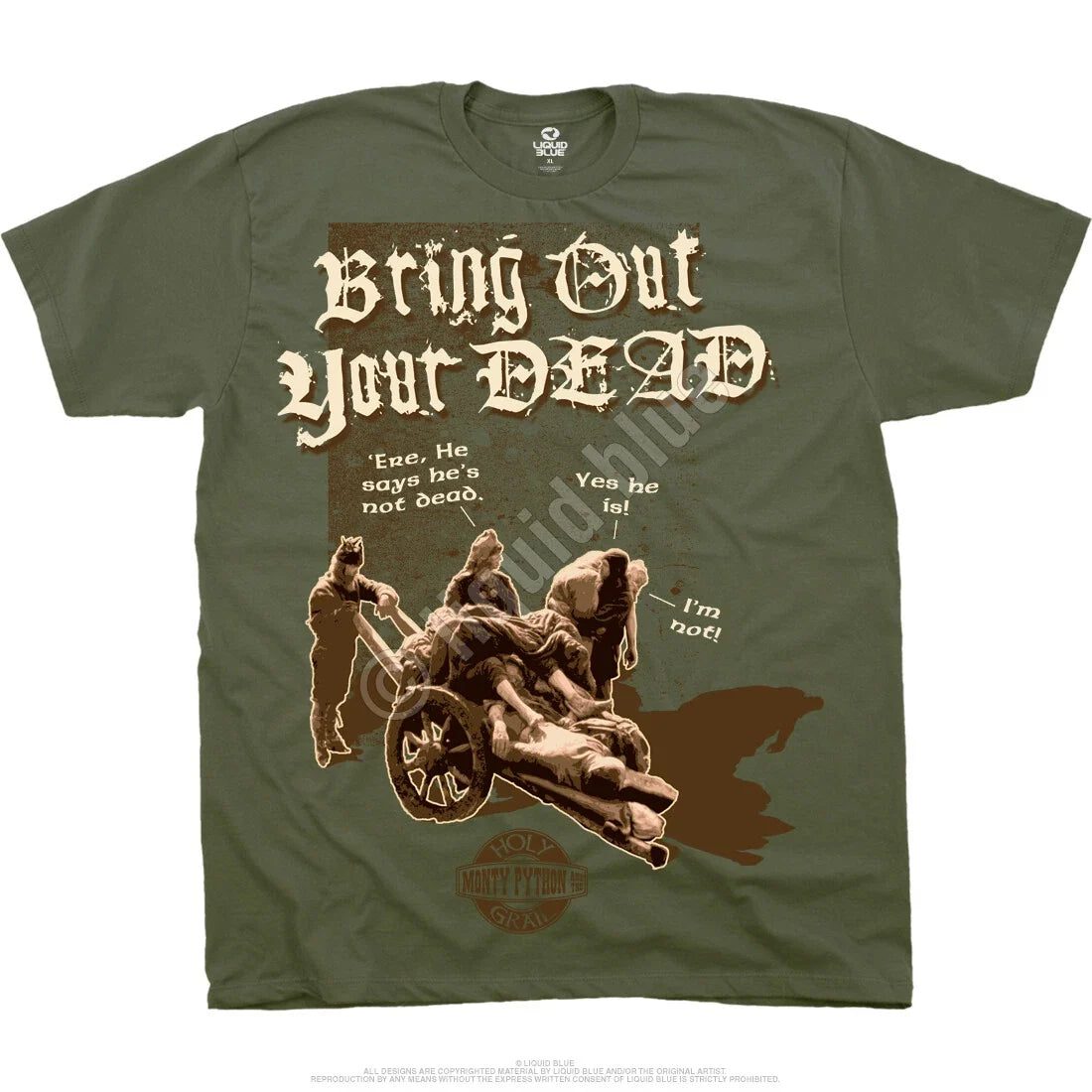 MONTY PYTHON-BRING OUT YOUR DEAD- M-L-XL-2X-3X Holy Grall-Cleese,Palin Unisex
