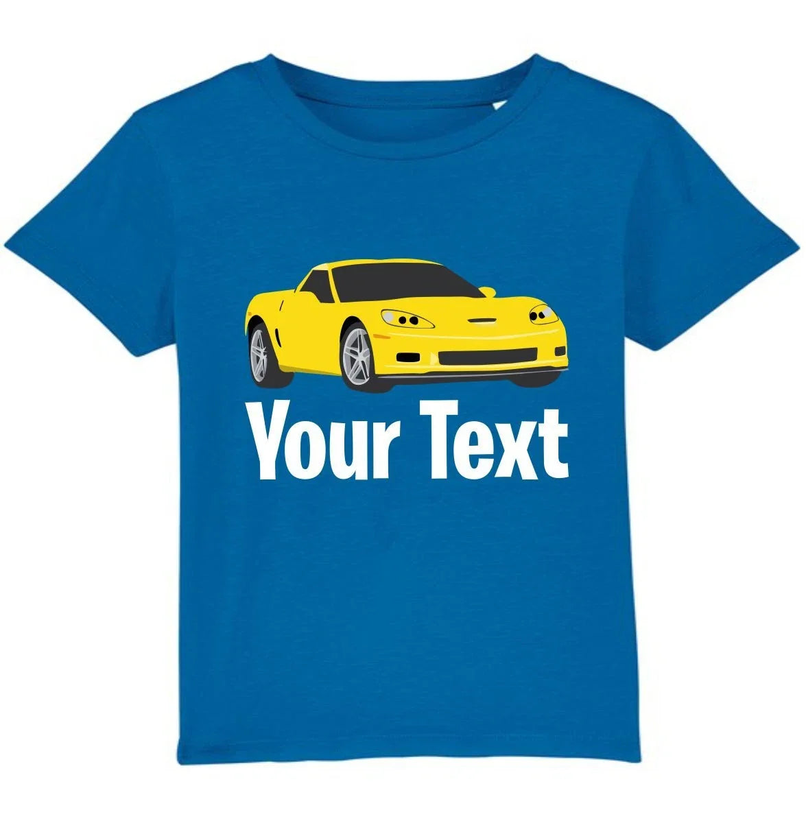 Personalised Your Name Sports Car Custom Name Kids/Adults Gift Tee Top Unisex