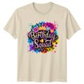 Birthday Squad Celebrations Graphic Mens Womens Tee Unisex Top