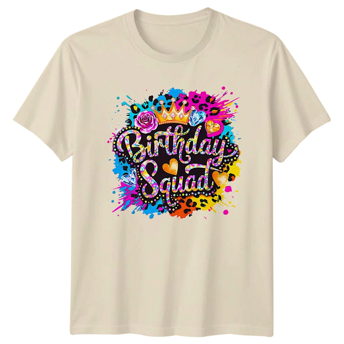 Birthday Squad Celebrations Graphic Mens Womens Tee Unisex Top