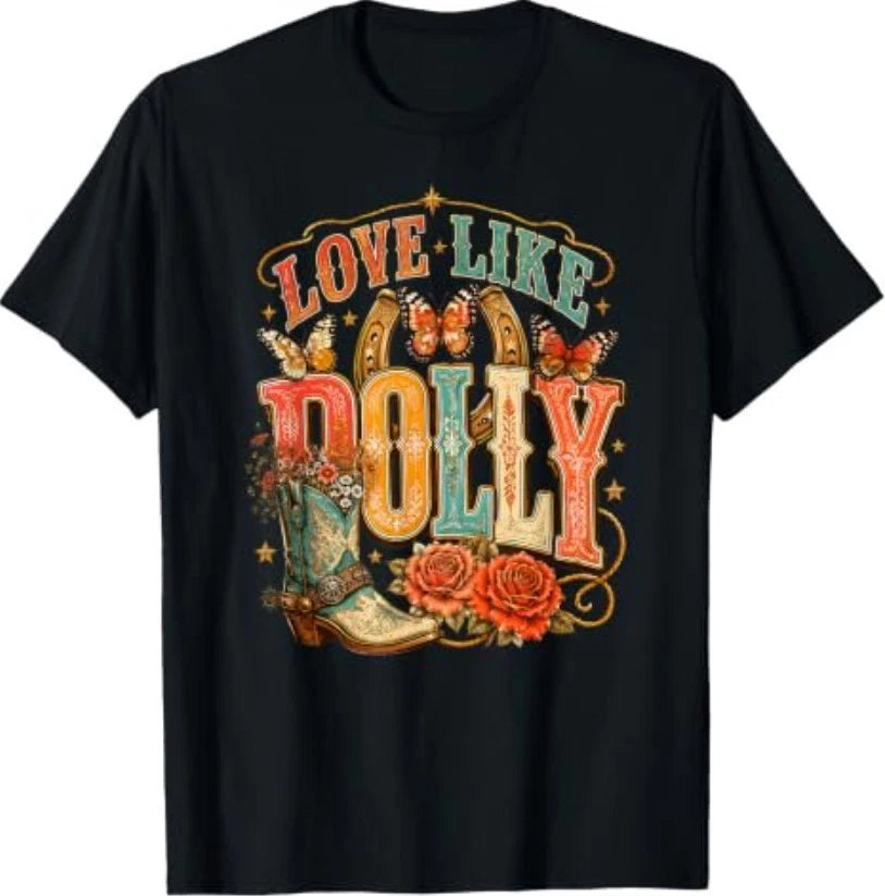 Women What Would Cowgirl Dollie do Vintage Western Cowgirls T-Shirt