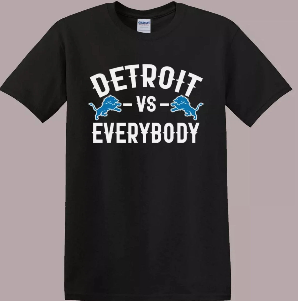Detroit VS Everybody Black Size S to 5XL Unisex