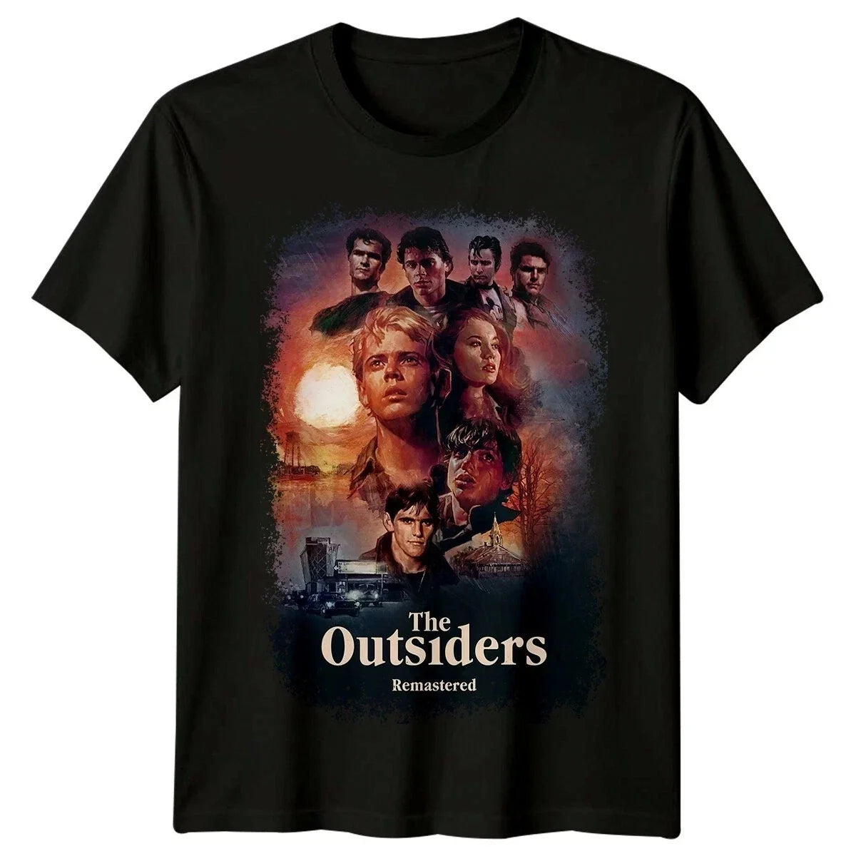 The Outsiders Movie Poster Retro Aged Look T Shirt All Size S-5XL Unisex