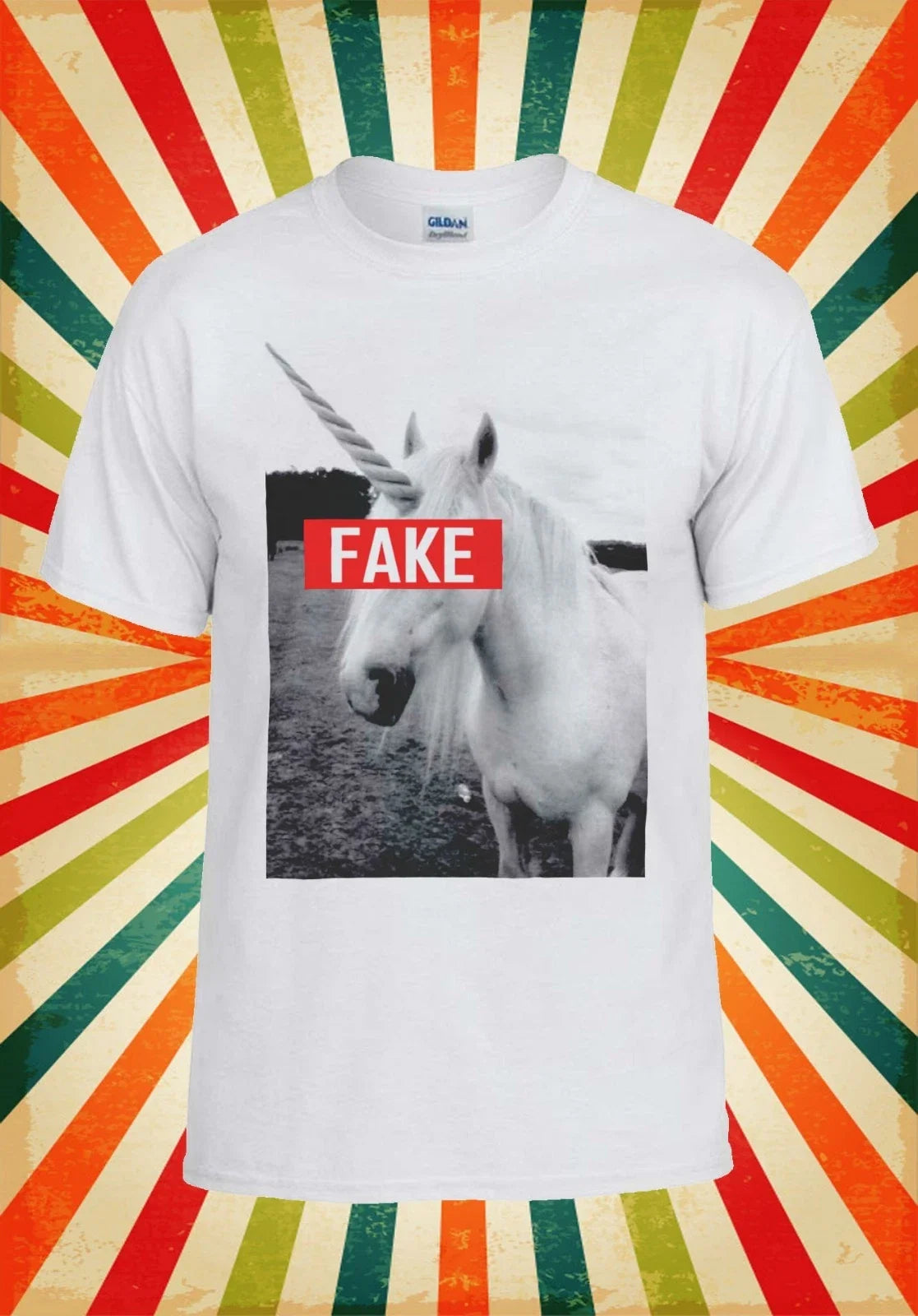 Unicorn Fake Funny Hipster Cool Retro Men Women Vest Tank Top Unisex T Shirt 908 Unisex