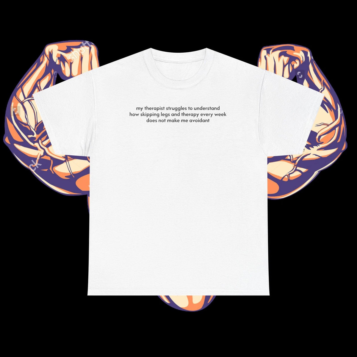 Avoidant Personality Gym Tee | Minimal Text Mental Health Shirt | Therapy Sucks