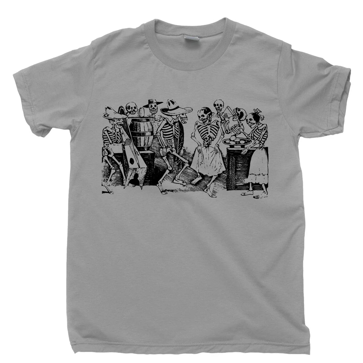 El Jarabe En Ultratumba Folk Dance T Shirt Mexican Calavera Cinco De Mayo Tee Unisex