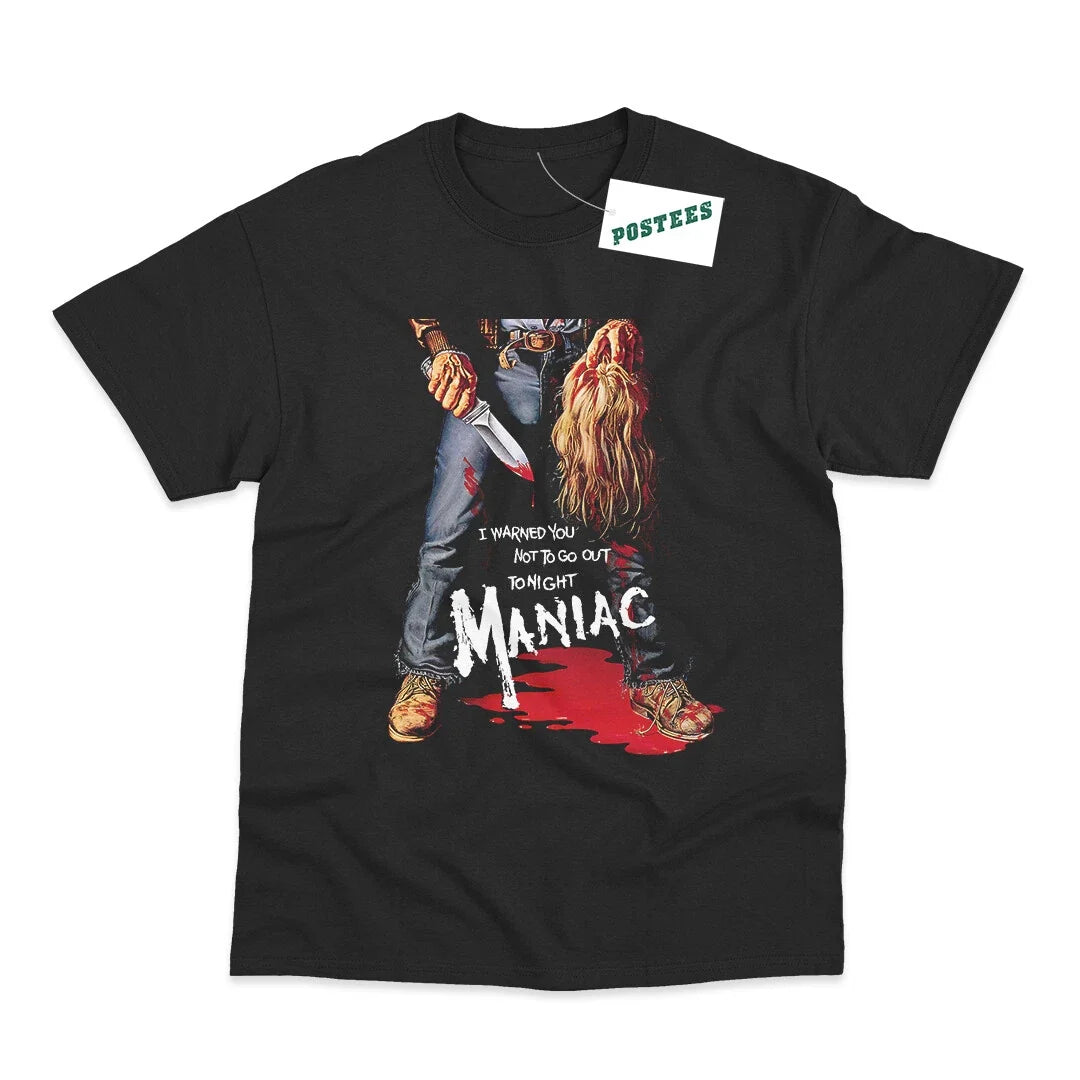 Retro Movie Poster Inspired By Maniac DTG Printed Unisex