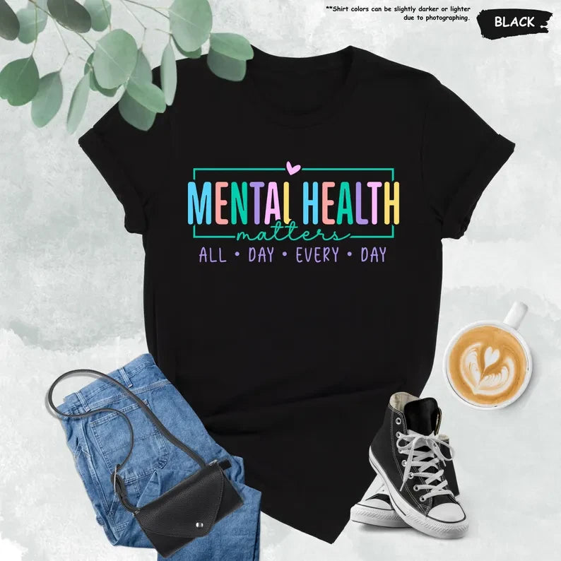 Mental Health Matters Shirt Woman, Psychologist Gift, Anxiety Tee, Therapist Tee