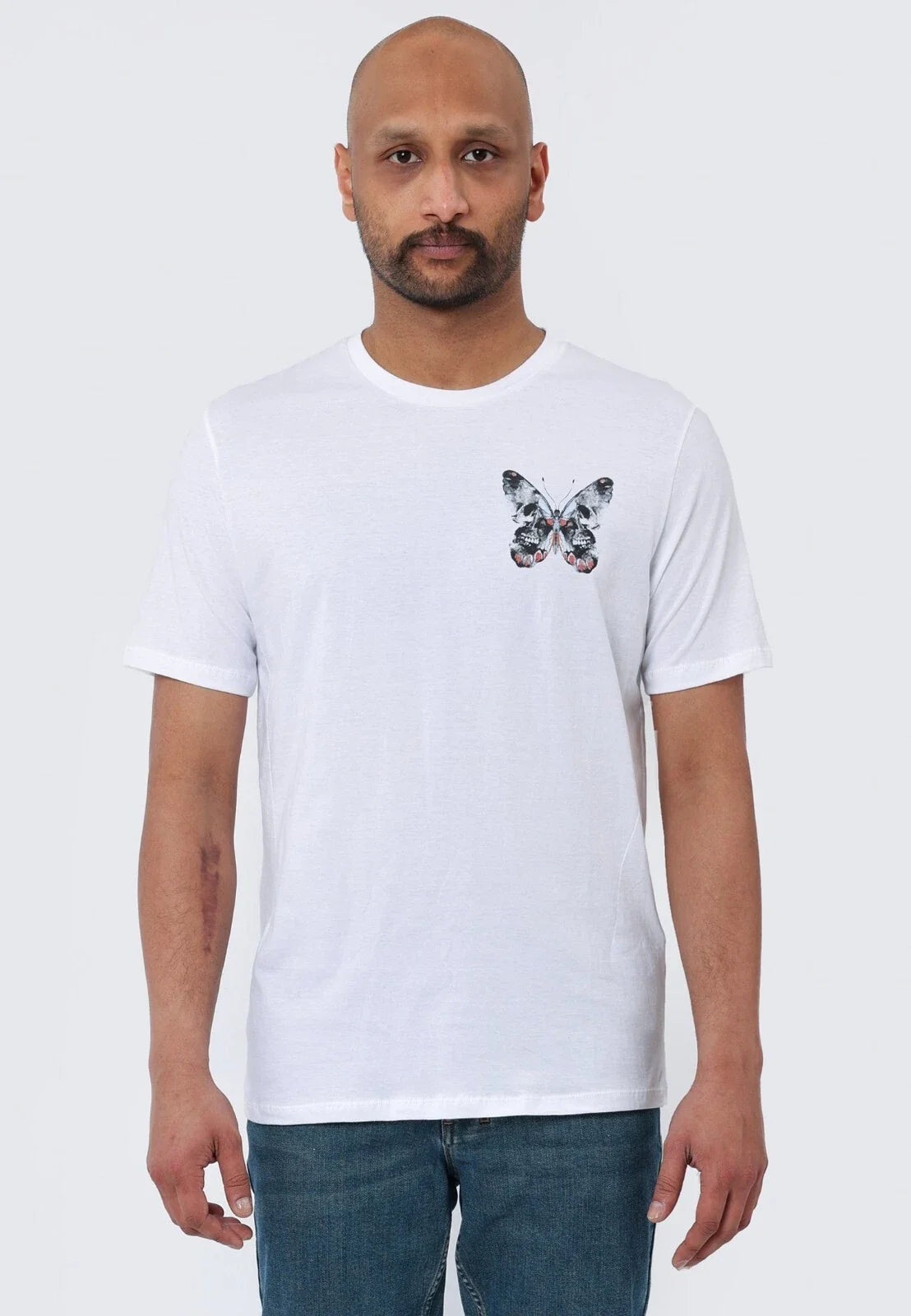 Religion Cotton Graphic Print Papillon White Unisex