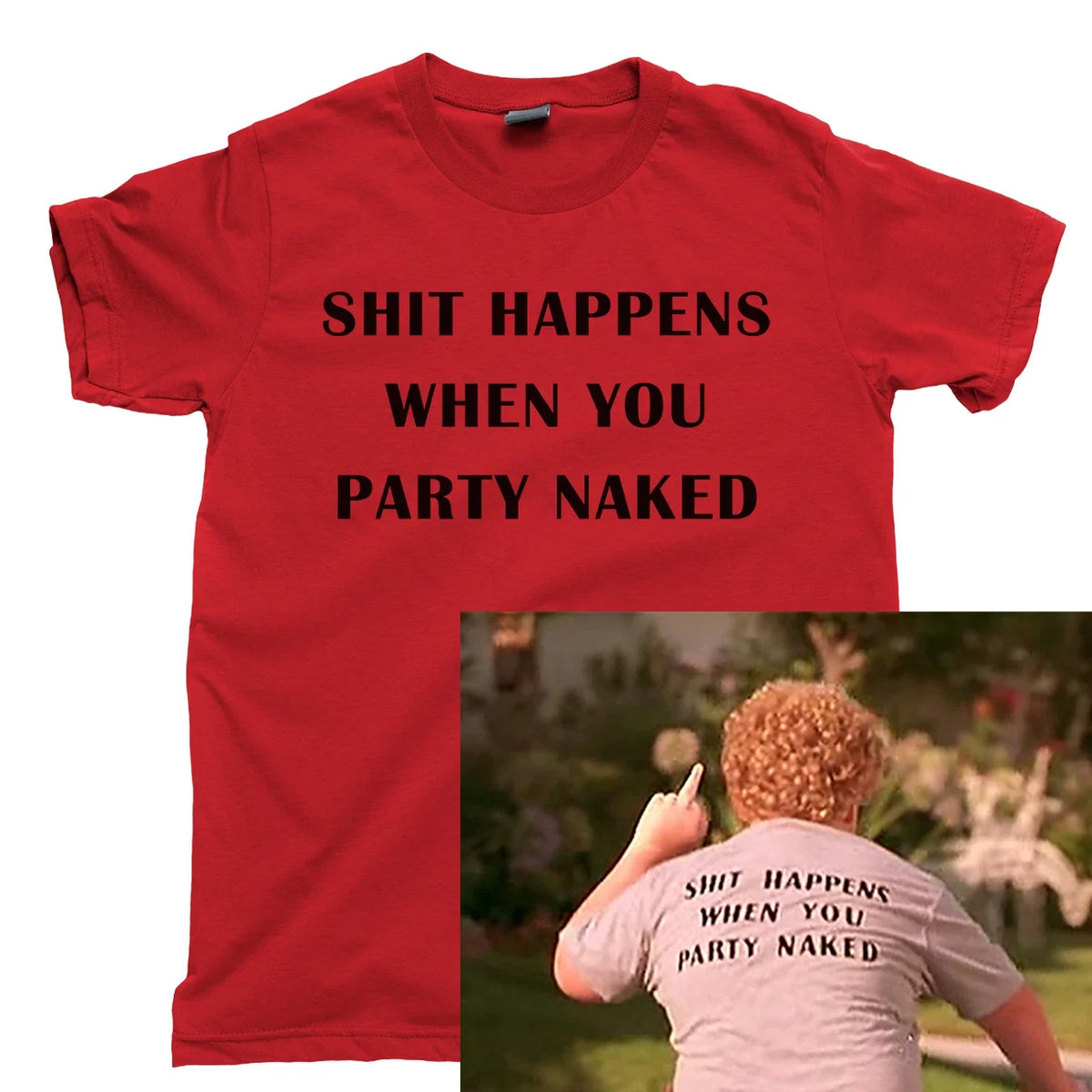 BAD SANTA 2 T Shirt Drunk Sh!t Happens Party Naked Thurman Merman Sandwiches Tee Unisex