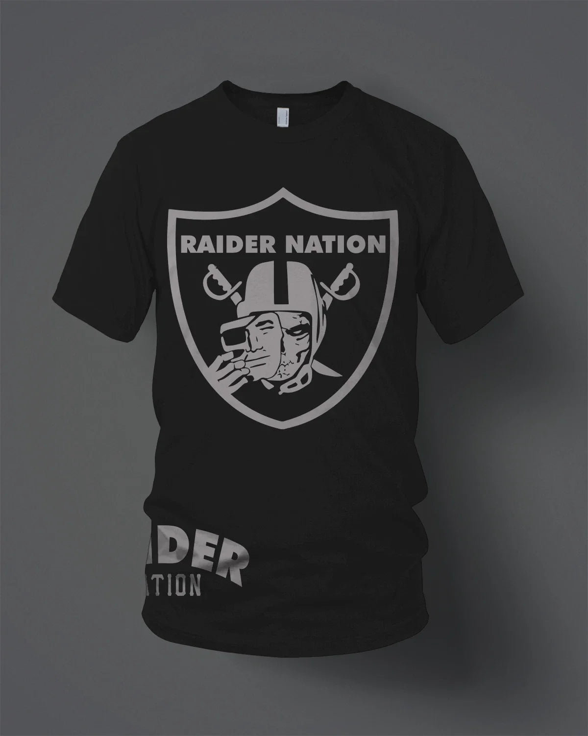 Raiders Raider Nation Skull Black & Silver (New) Oakland Edition Unisex