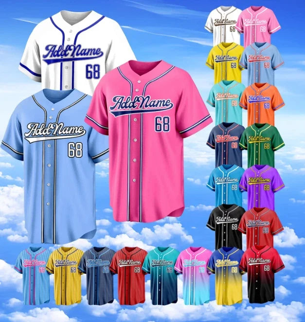 Custom Classic Baseball Jersey,Personalized Printed Team Shirt Unisex