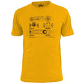 Mens Alfa Romeo 12c 1938 Blueprint T Shirt Classic Car Vintage Unisex