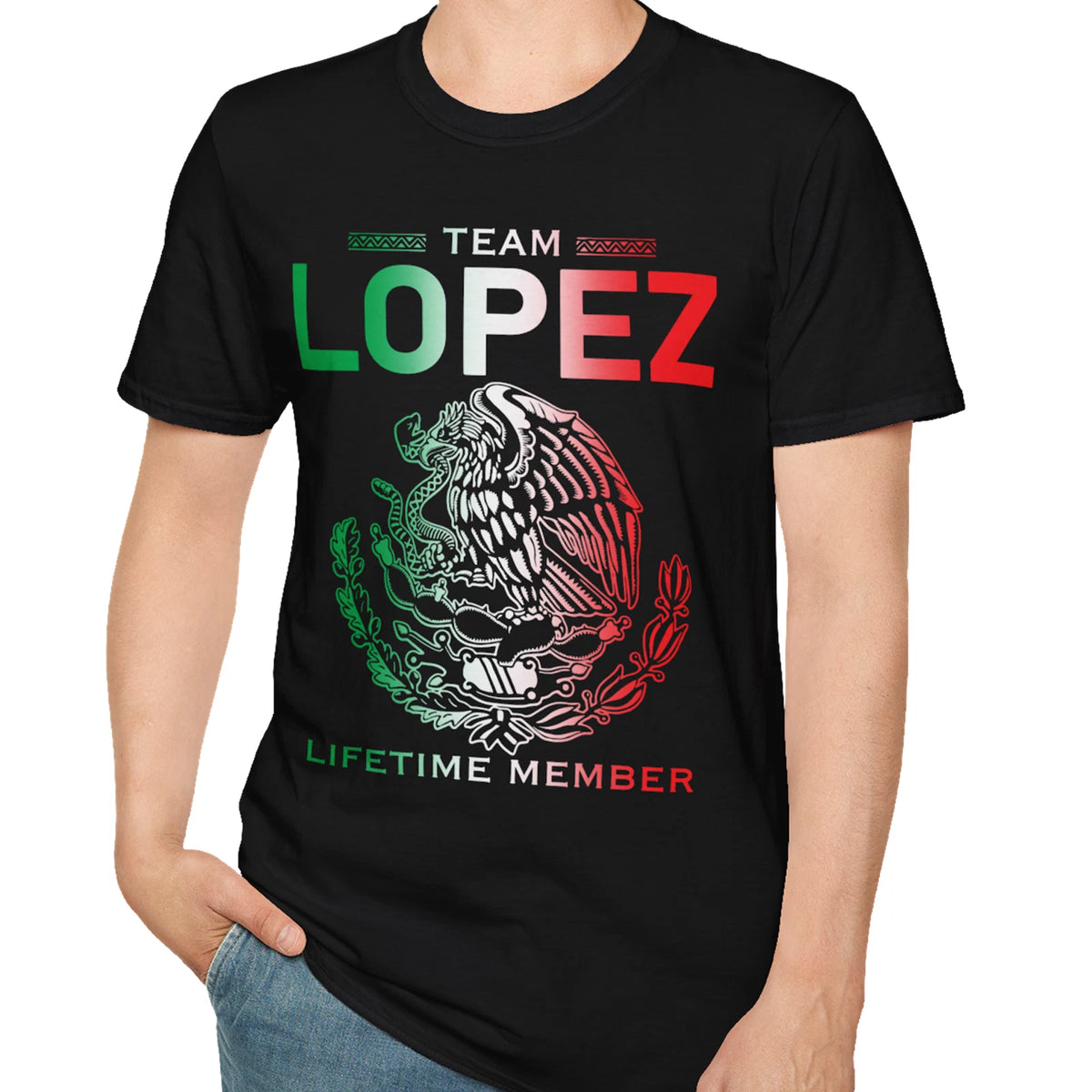 Team Lopez Shirt Family Reunion TShirt Mexico Flag Last Name Gift Cinco De Mayo