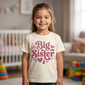 Big Sister Retro Hearts Girls T Shirt