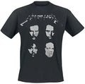 Metallica T Shirt 4 Faces Band Logo Official Mens Black Unisex