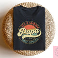 Retro Papa Like A Grandpa Only Cooler Custom Fathers Day Tee Gift Idea Unisex