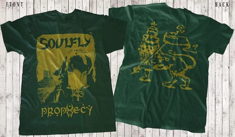 New Dtg/Dtf printed -SOULFLY- Prophecy' - size- S,M,L,XL,2-3 Unisex