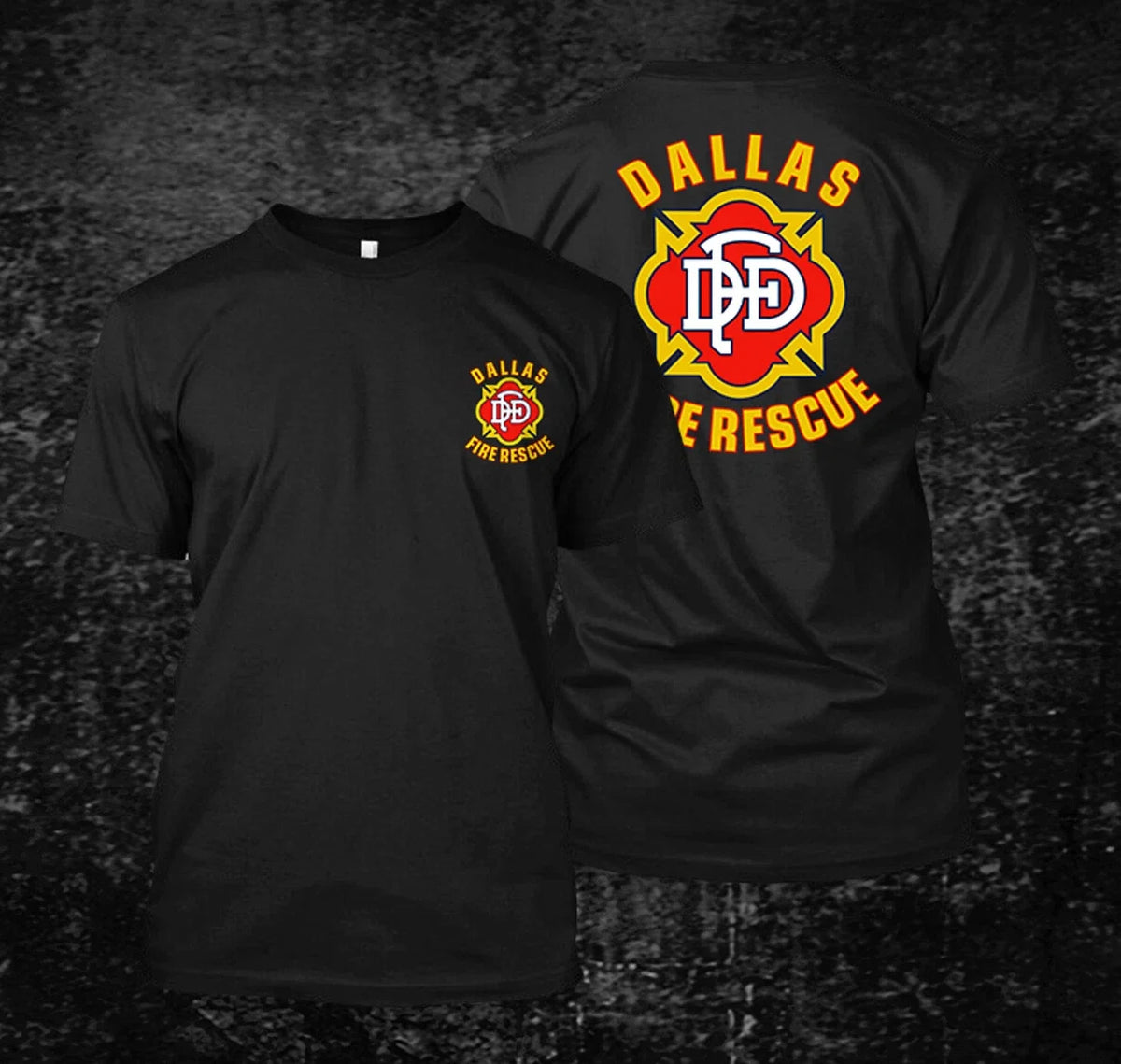 Dallas fire rescue - Custom Men's Back and front Tee Unisex