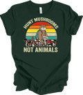 Hunt Mushrooms Not Animals of the World Shirt Funny Sloth Vegan Foraging Tee