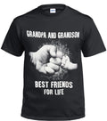 NEW GRANDPA AND GRANDSON BEST FRIENDS FOR LIFE COTTON T SHIRT Funny Cute Top Tee