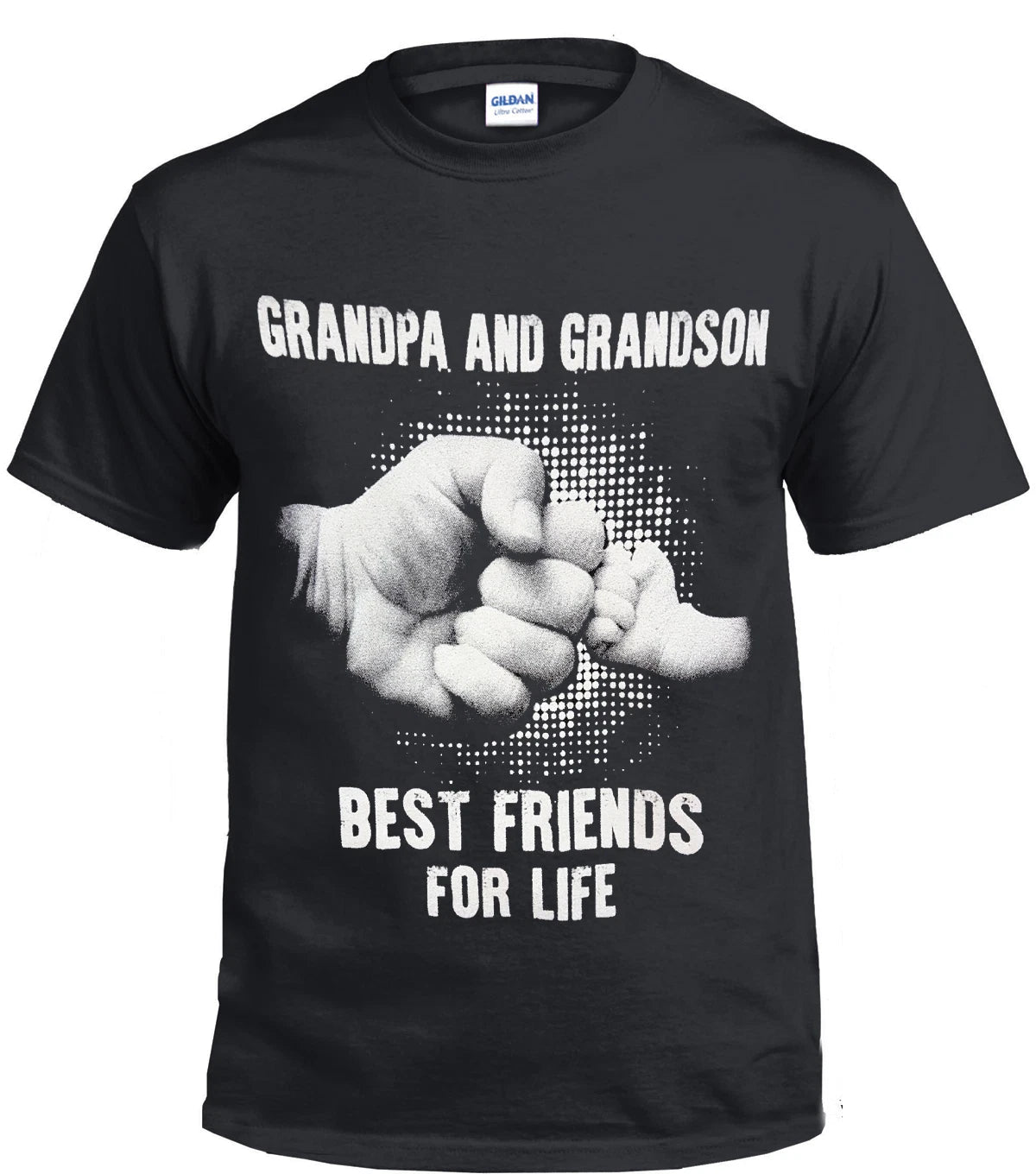 NEW GRANDPA AND GRANDSON BEST FRIENDS FOR LIFE COTTON T SHIRT Funny Cute Top Tee