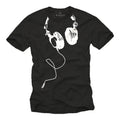 Electro House Music Mens with Headphones - Mens Techno Party DJ Shirt Unisex