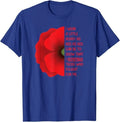 Veterans Day USA Memorial Lest We Forget Red Poppy Flower Unisex
