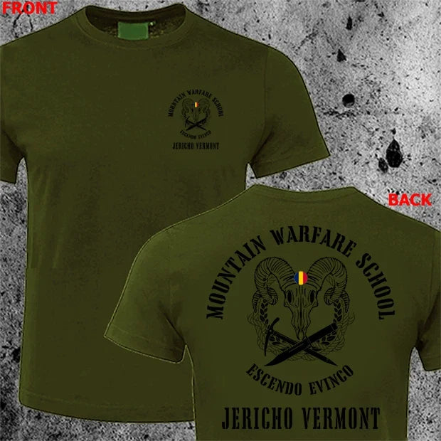 ARMY MOUNTAIN WARFARE SCHOOL TRAINING CENTER T SHIRT custom HQ DESIGN Unisex