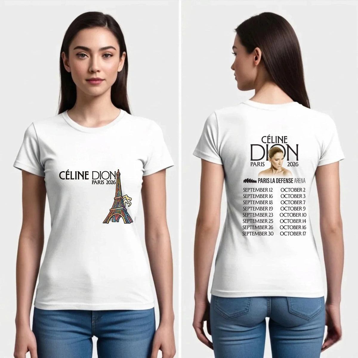 Celine Dion Paris 2026 Music - Paris Tour Dates Pop Icon Fan Gift Tee Unisex