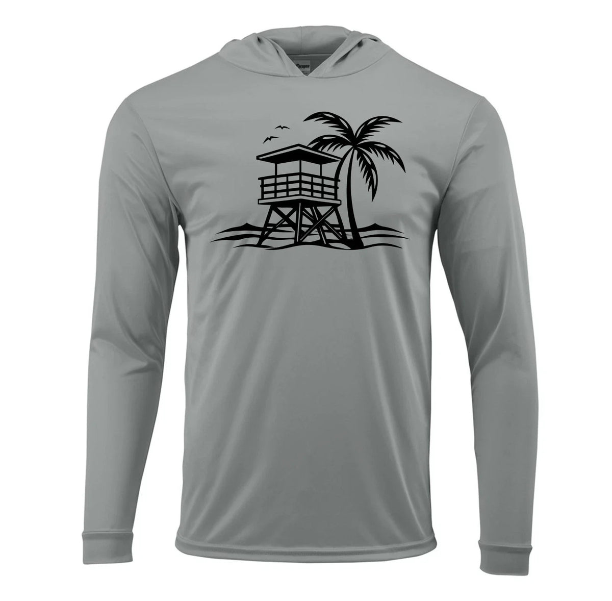 Beach Life Lifeguard Sun UV Protected UPF 50 Long Sleeve Hood Beach Fishing Unisex