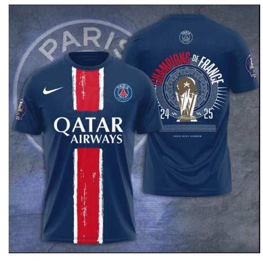 Paris Saint-Germain 2025 Cup 3D Printed Shirt Gift For Fans Unisex