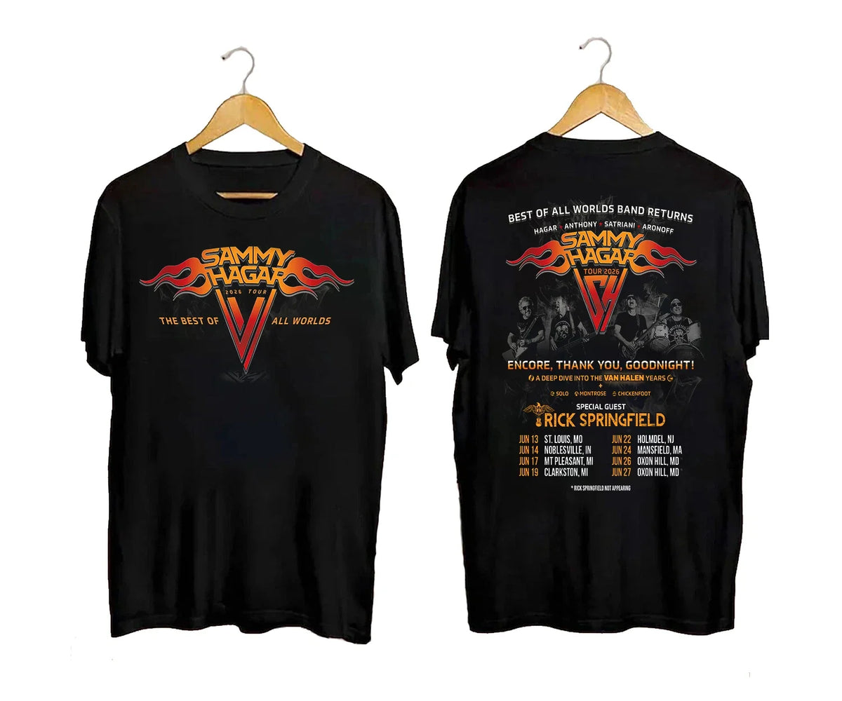 Sammy Hagar 2026 Best Of All Worlds Tour Unisex
