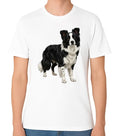 Border Collie Dog Standing Illustration Herding Dog Lover Unisex Tee Unisex