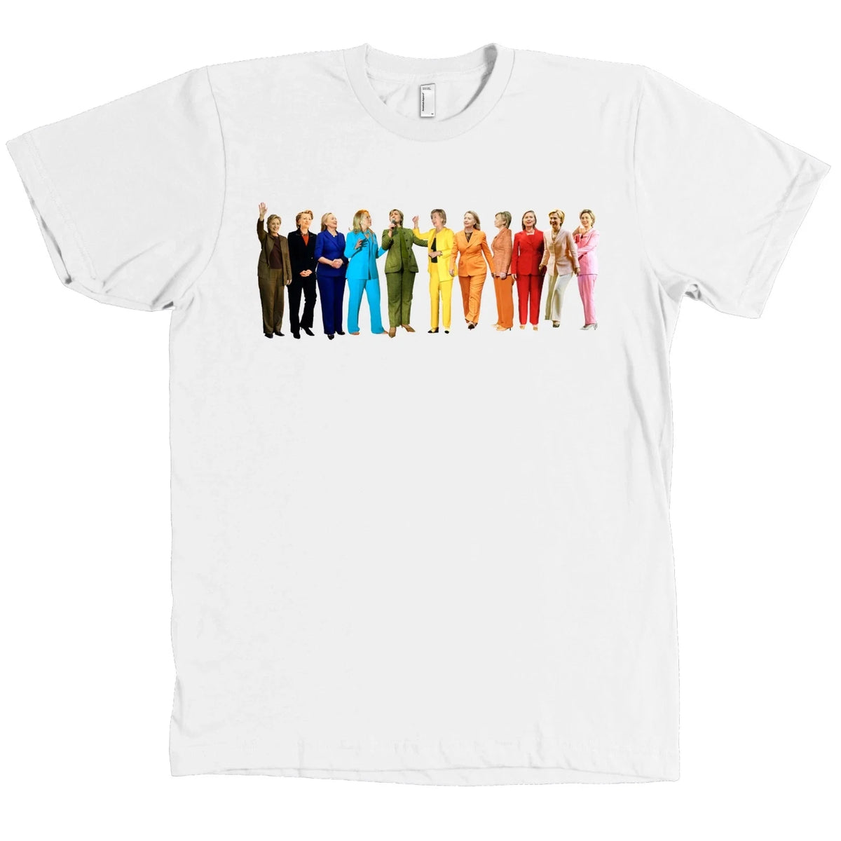 Hillary Clinton Pantsuit Rainbow Shirt Gay Pride Tee - NEW Unisex