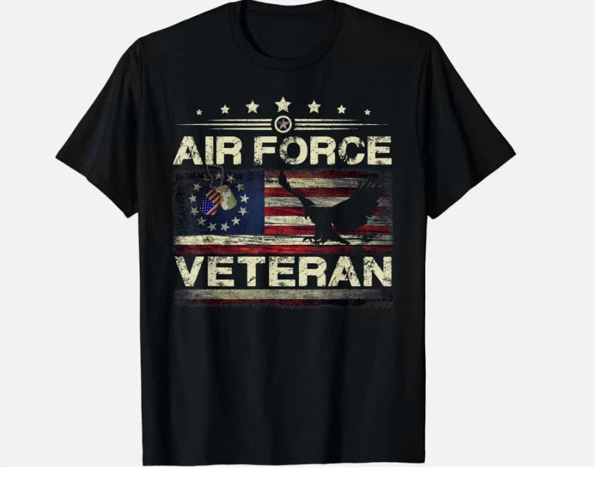Veteran US Air Force Tshirt - American Betsy Ross Flag Gift Unisex Unisex