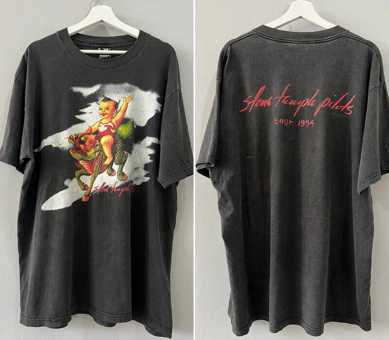 Stone Temple Pilots Tour 1994 2 side T shirt classic style tee Unisex