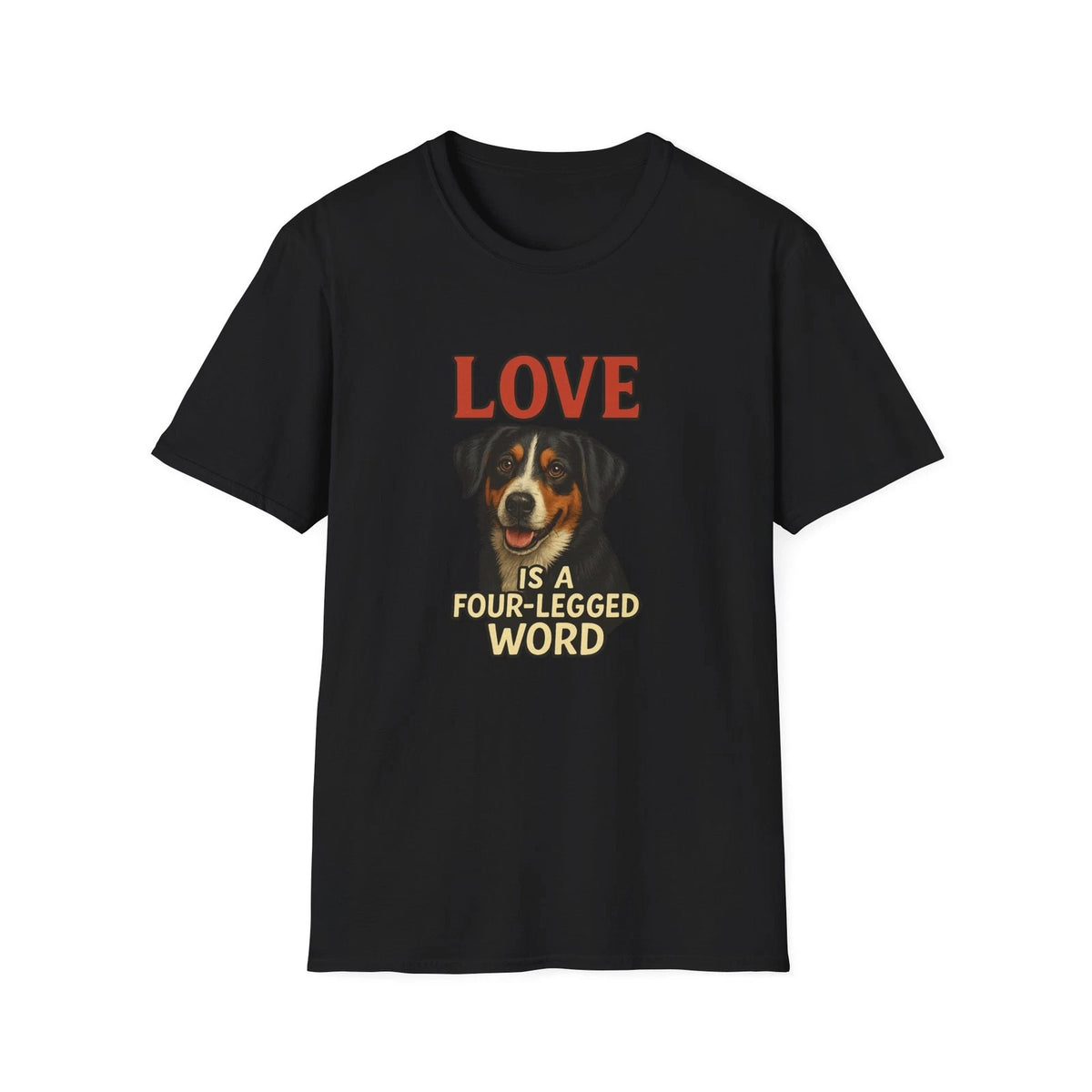 "Love Is a Four-Legged Word" Dog T-Shirt