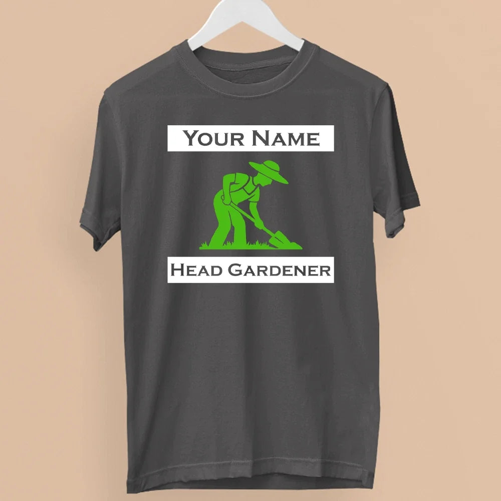 Personalised Custom Name Head Gardener Gardening Plant Garden Lover Gift Unisex