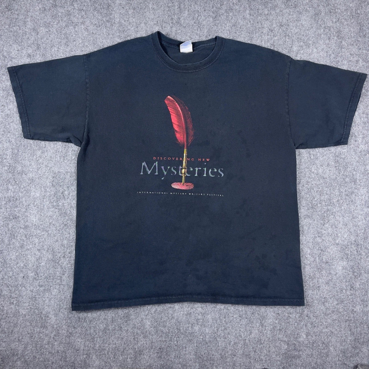 Vtg International Mystery Writers Festival T-Shirt Mens XL Black 2007 Graphic