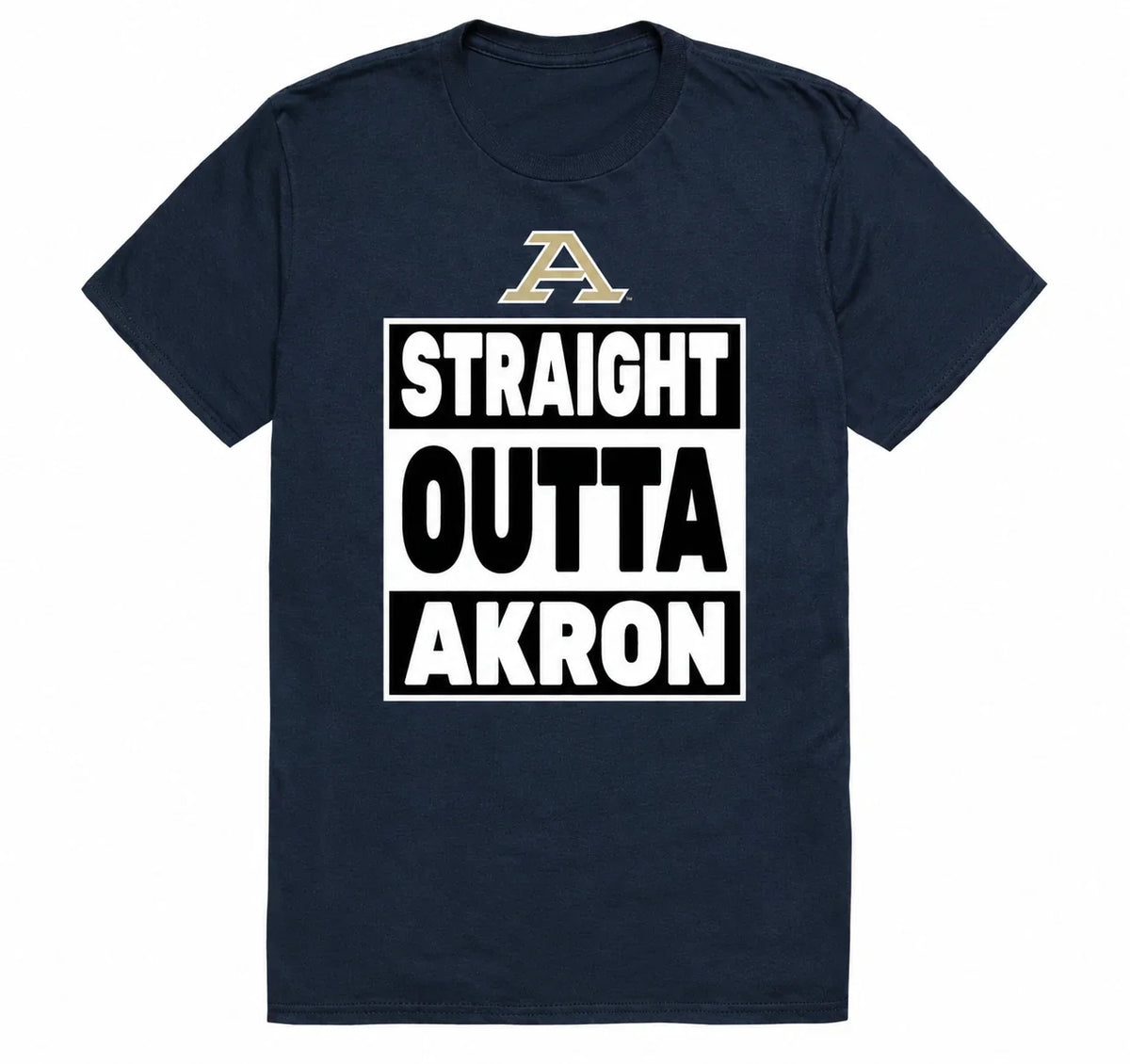 University of Akron UA Zips NCAA College Straight Outta Graphic Tee T Shirt Unisex