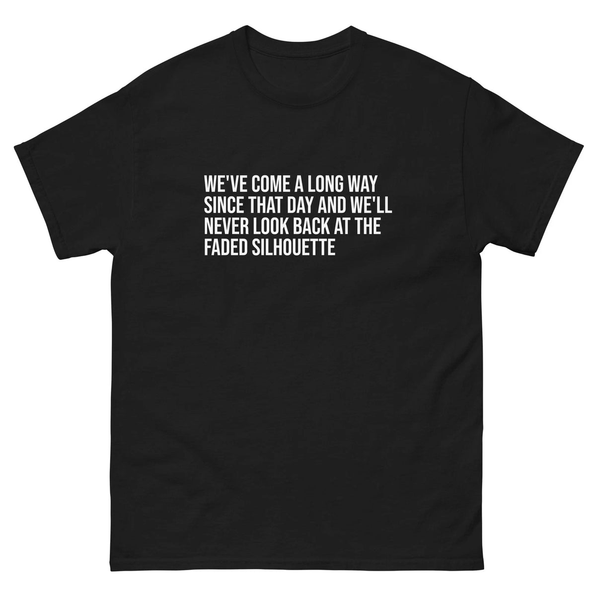 Never Look Back Pride Ally Recovery Self Love Care black shirt t-shirt